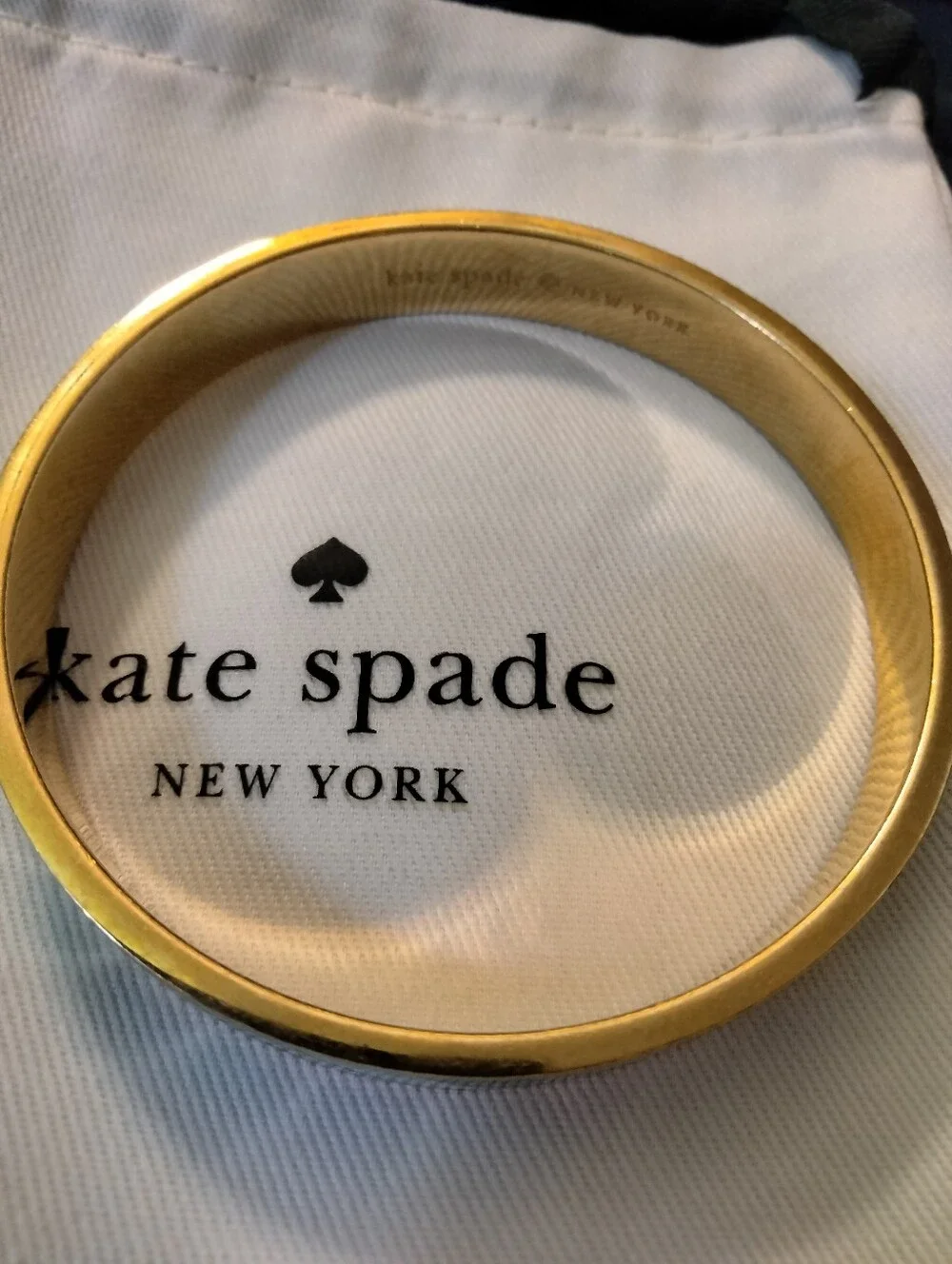 kate spade diagonal stripe enamel bangle TOE THE LINE green blue gold-tone - Picture 5 of 8